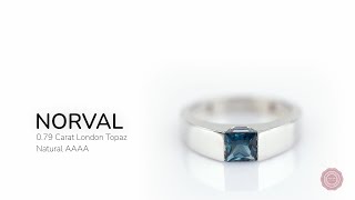 Gorgeous London Blue Topaz Mens Ring  Norval [upl. by Diva751]