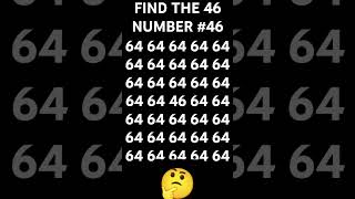 FIND THE 46 NUMBER 46 [upl. by Werdnaed178]