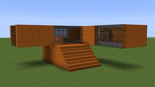 Minecraft  How to build a red sandstone modern house [upl. by Yenahs607]