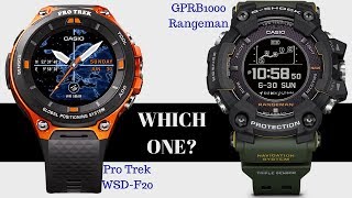 Which One Is Better ProTrek WSD F20 VS GSHOCK Rangeman Comparison [upl. by Hoskinson]