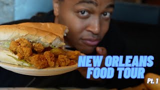 New Orleans Food Tour Pt 1 Morrows Neyows Mondays Buttermilk Drop Bakery Mothers [upl. by Saidee501]