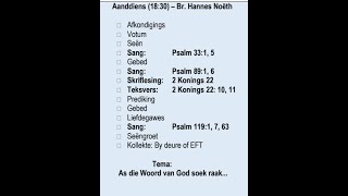 20241103 Aand Br Hannes 2 Konings 22 [upl. by Abrahan]