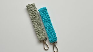 Crochet  Keychain Lanyard  Keyring Lanyard  Very Easy Pattern [upl. by Brander497]