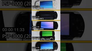 PSP1000 vs PSP2000 vs PSP3000 vs PSP Go vs PSP Street  Boot Up Speed Comparison shorts short [upl. by Melodee476]