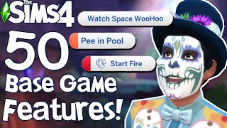 The Sims 4 50 BASE GAME FEATURES You Might Not Know [upl. by Lednor319]