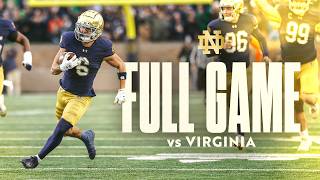 FULL GAME  Notre Dame Football vs Virginia 2024 Senior Day [upl. by Iridis]