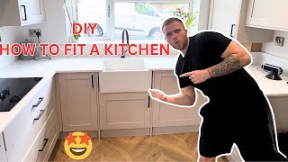 DIY How To Fit a Kitchen  Base Units with Belfast Sink [upl. by Lindie732]