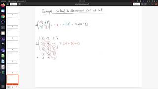 Exemples de calcul de déterminant  méthode de Sarrus [upl. by Mcquoid]