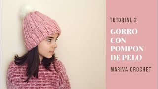 Tutorial 2  Cómo hacer un gorro con pompón [upl. by Daryl51]