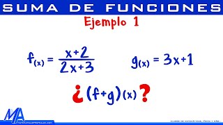 Suma de funciones  Ejemplo 1 [upl. by Botti]