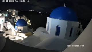 Live views of famous Blue Domes Oia Santorini [upl. by Brittan]