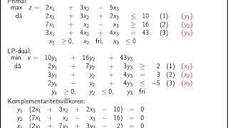 Optimera med Kaj LPdualitet [upl. by Madge50]