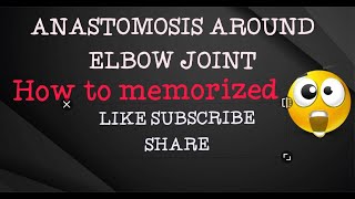 Anastomosis Around Elbow Joint  Simplest way to memorized  MUST WATCH  Hit the Bell Icon please [upl. by Idnaj379]