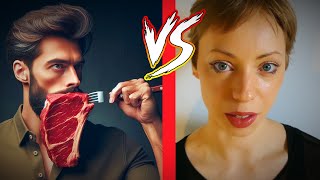 Die Militante Veganerin vs Fleischesser Crew  VEGAN DEBATTE  Virtue signalling [upl. by Dahij759]