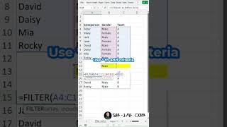 Excel  FILTER with multiple criteria excel [upl. by Kessler]