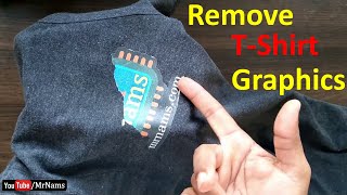 how to remove rubber print from t shirt at home [upl. by Ahsatal]