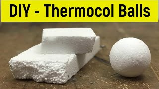 How to make a thermocol ball at home  DIY Styrofoam ball  Thermocol balls out of waste thermocol [upl. by Zechariah718]