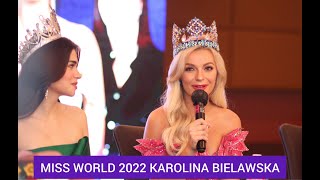 Miss World 2022 Karolina Bielawska gives advise to aspiring candidates [upl. by Eulaliah]