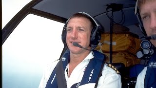 Robinson R44 Helicopter Cockpit View Sea Crossing at Equator [upl. by Haek699]