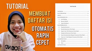 CARA MEMBUAT DAFTAR ISI SECARA OTOMATIS [upl. by Annaynek]