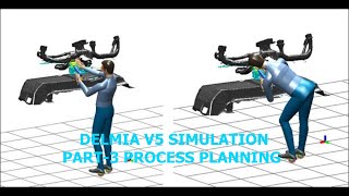 Delmia V5 Simulation Part3 Process Planning [upl. by Ymmit913]