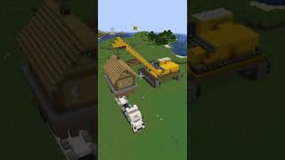 Moving House With A Create Mod Crane  Create Mod Train  shorts mods createmod [upl. by Nylissej]