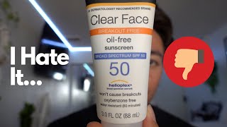 Neutrogena Clear Face SPF 50 Review AcneProne Skin [upl. by Ginny421]