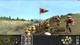 Medieval 2  5Rank Countermarch Volley with Musket and Arquebus [upl. by Ehcnalb42]