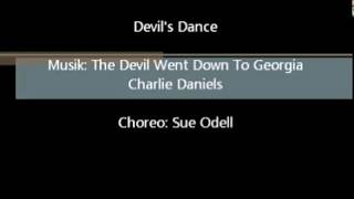 Devils Dance Line Dance  The Devil Went Down To Georgia  Charlie Daniels [upl. by Eetsud980]