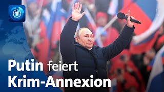 Putin lässt KrimAnnexion feiern [upl. by Loretta]