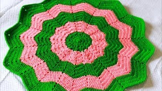 Star Blanket Part 1 of 2 Baby BlanketClassic Round Ripple Crochet Baby Blanket [upl. by Eatnad]