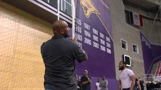 UNI Football Pro Day  Carlos Anderson  vertical jump [upl. by Colette939]