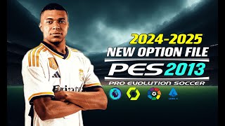 PES 2013  NEW OPTIONFILE 242025 NEXTSEASONPATCH  61324  PC [upl. by Ramak869]