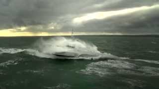 CMN Ocean Eagle 43 Trimaran Patrol Vessel Sea Trial in Sea State 5 [upl. by Anirahtak]