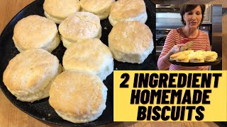 Homemade Biscuits with ONLY 2 INGREDIENTS [upl. by Gnanmos]