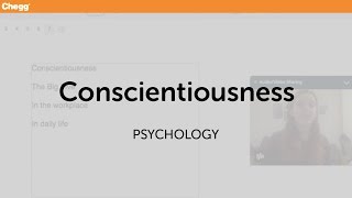 Conscientiousness  Psychology  Chegg Tutors [upl. by Hillegass]