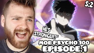 MOB GETS STRONGER  MOB PSYCHO 100  EPISODE 1  SEASON 2  New Anime Fan  REACTION [upl. by Callista477]