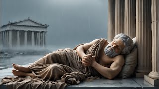 Socrates sleeping in the square of Athens with heavy rain falling Take the opportunity to sleep [upl. by Rehpitsirhc]