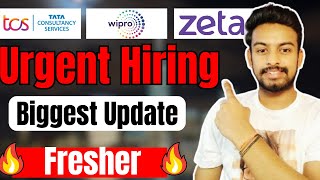 TCS Wipro Zeta Biggest Hiring Update  OFF Campus Drive For 2025 2024 2023 2022 Batch  Fresher [upl. by Bellis580]