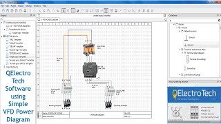 QElectro Tech Software using Simple VFD Power Diagram [upl. by Artenra]