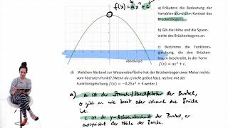 ZP 10 NRW 2021  Zentrale Prüfung MSA  Trigonometrie Parabeln  Übungsaufgabe  Brückenbogen [upl. by Abbotson205]
