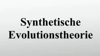 Synthetische Evolutionstheorie [upl. by Attekram]