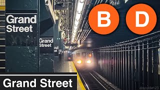 ᴴᴰ⁶⁰ NYC Subway R68A B and D Train Action  Grand Street 08182023 [upl. by Cly892]