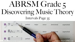 ABRSM Discovering Music Theory Grade 5 Intervals Page 35 with Sharon Bill [upl. by Enitnelav]