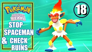 Pokemon Shining Pearl  Stop the Spaceman Check out the Ruins amp Go to Hearthome  Walkthrough 18 [upl. by Rabassa]