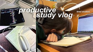 a productive student study vlog  premed student [upl. by Acinoreb]