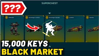 15000 Black Market Keys and Superchest Opening in War Robots [upl. by Bunni48]