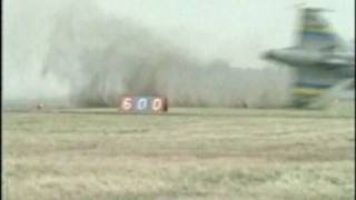 JAS 39 Gripen crash rare alternate angle due to pilotinduced oscillation on February 2 1989 [upl. by Eilesor191]