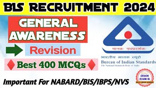 BIS Marathon Class  Current Affairs amp Static GK MCQs  BIS Recruitment 2024  JSA  SSA  ASOSteno [upl. by Ykceb497]