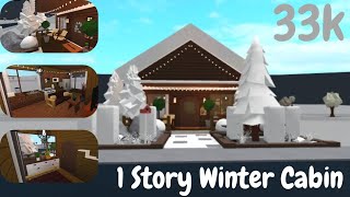 Small 1 Story Winter Cabin  33K  Roblox Bloxburg [upl. by Fantasia]